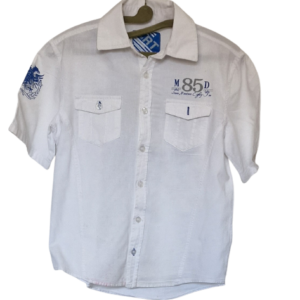 Short Sleeve White Summer Shirt